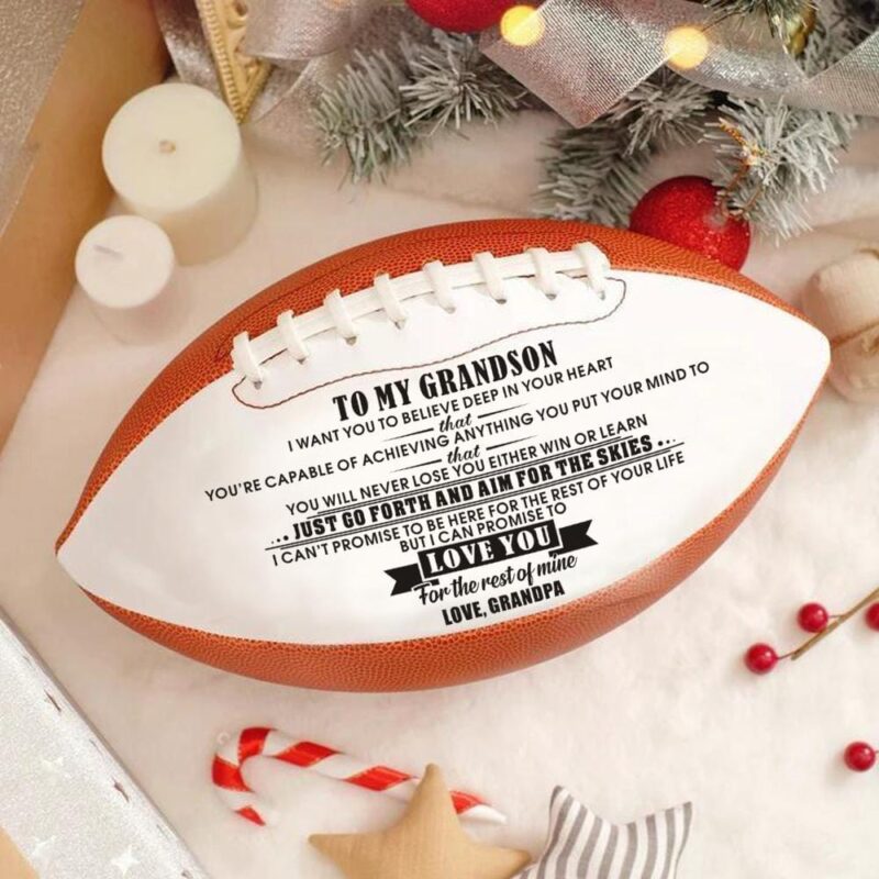 american football grandpa to grandson i can promise to love you engraved american football giveme gifts 16757172568125
