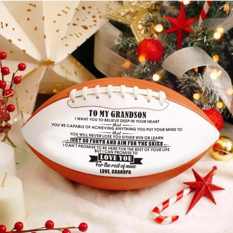 american football grandpa to grandson i can promise to love you engraved american football giveme gifts 16757172633661