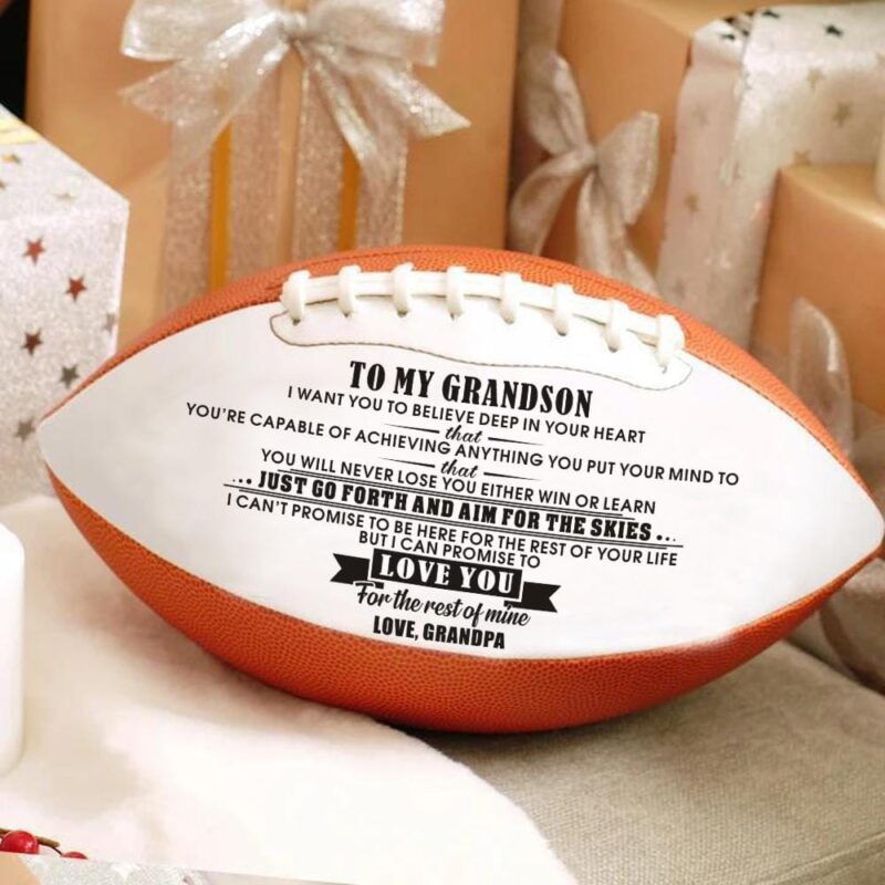 american football grandpa to grandson i can promise to love you engraved american football giveme gifts 16757172699197