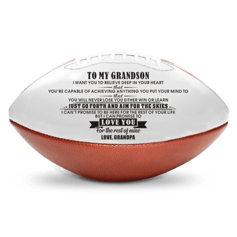 american football grandpa to grandson i can promise to love you engraved american football giveme gifts 16757172764733