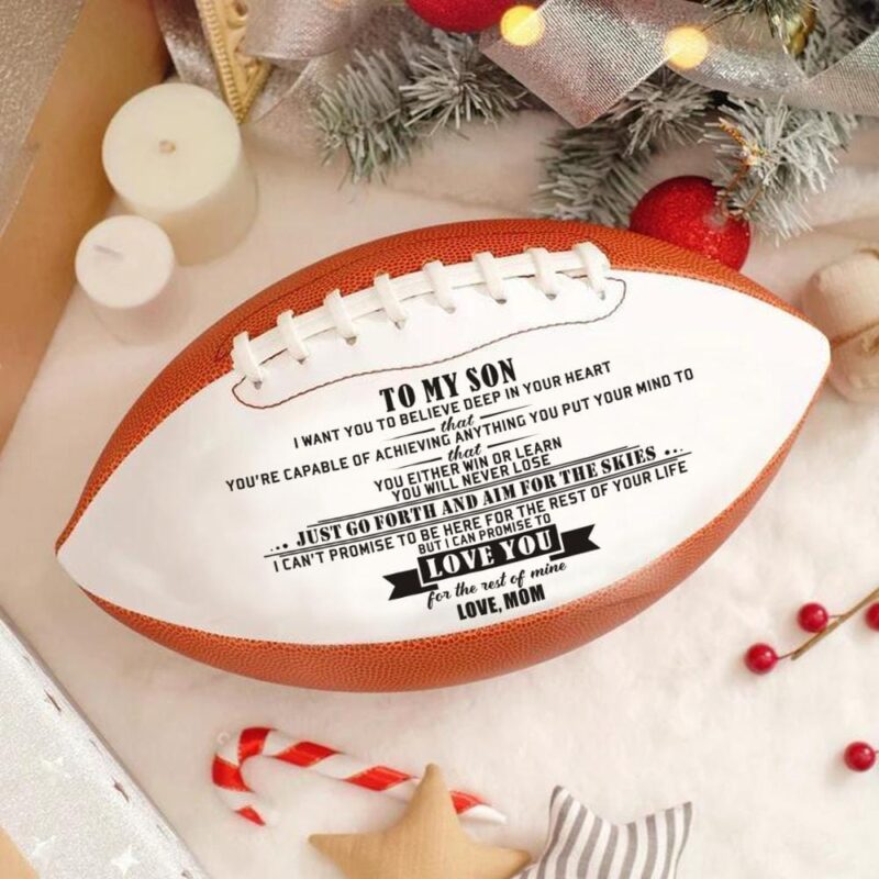 american football mom to son i can promise to love you engraved american football giveme gifts 16756149944381