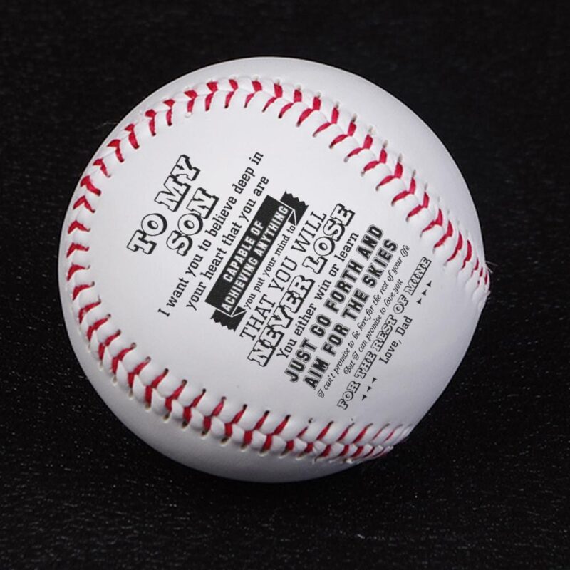baseball dad to son just go forth and aim for the skies personalized baseball giveme gifts 12765438836797