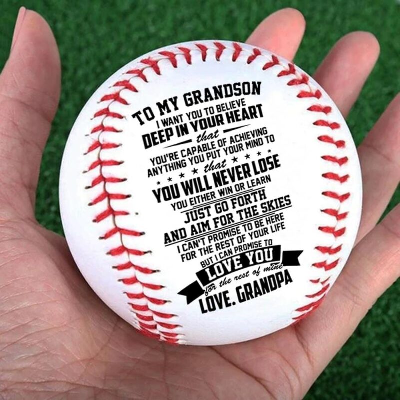 baseball grandpa to grandson you will never lose personalized baseball giveme gifts 12355219685437