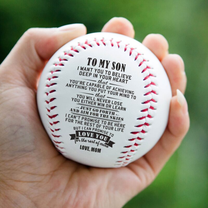 baseball mom to son believe deep in your heart personalized baseball giveme gifts 12002209497149
