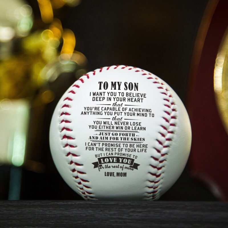 baseball mom to son believe deep in your heart personalized baseball giveme gifts 12002209824829