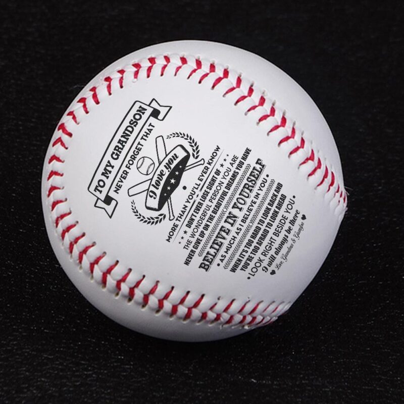 baseball to my grandson believe in yourself as much as i believe in you personalized baseball giveme gifts 12792831967293