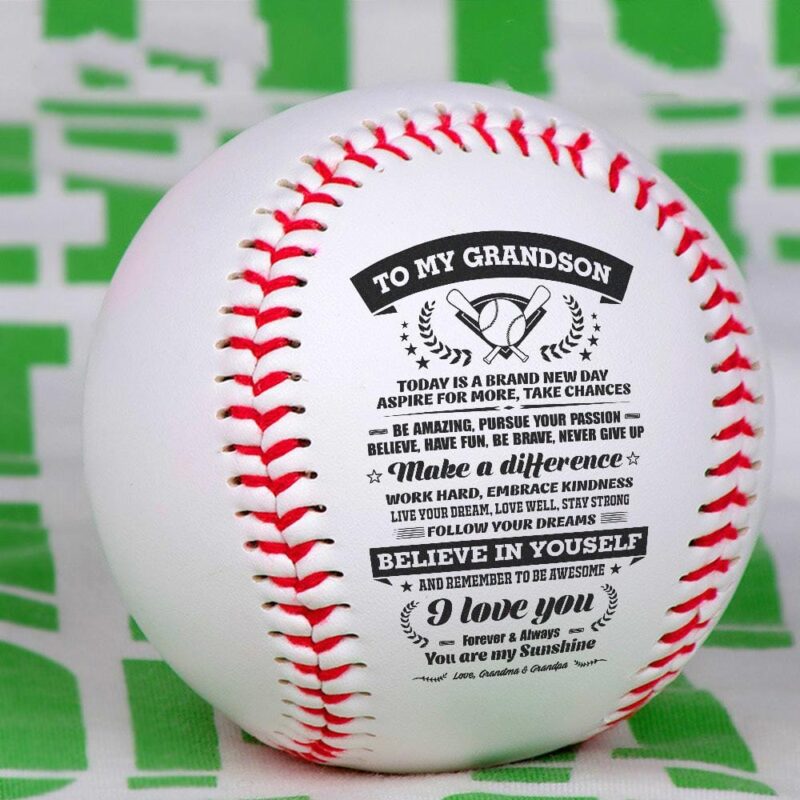 baseball to my grandson you are my sunshine personalized baseball giveme gifts 12792844255293