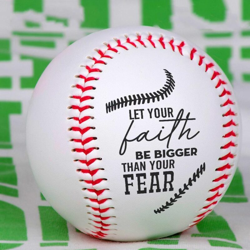 baseball to my grandson your faith be bigger than your fear personalized baseball giveme gifts 12791378772029