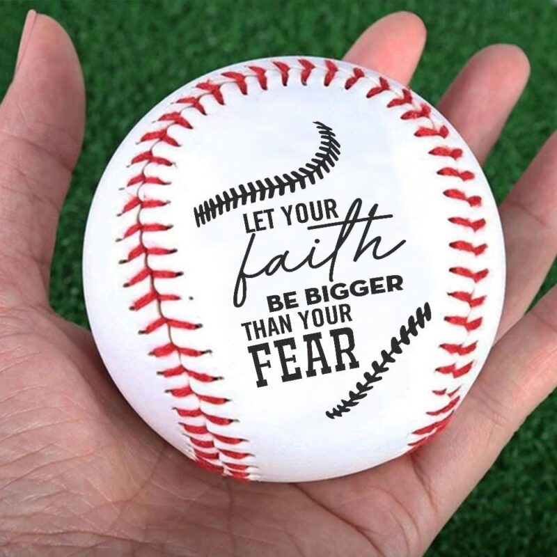 baseball to my grandson your faith be bigger than your fear personalized baseball giveme gifts 31079592394813