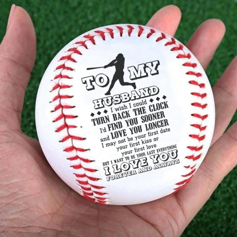 baseball to my husband i love you forever and always personalized baseball giveme gifts 12790803103805