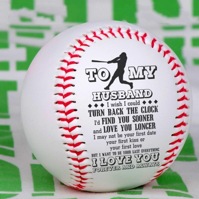baseball to my husband i love you forever and always personalized baseball giveme gifts 12790803169341