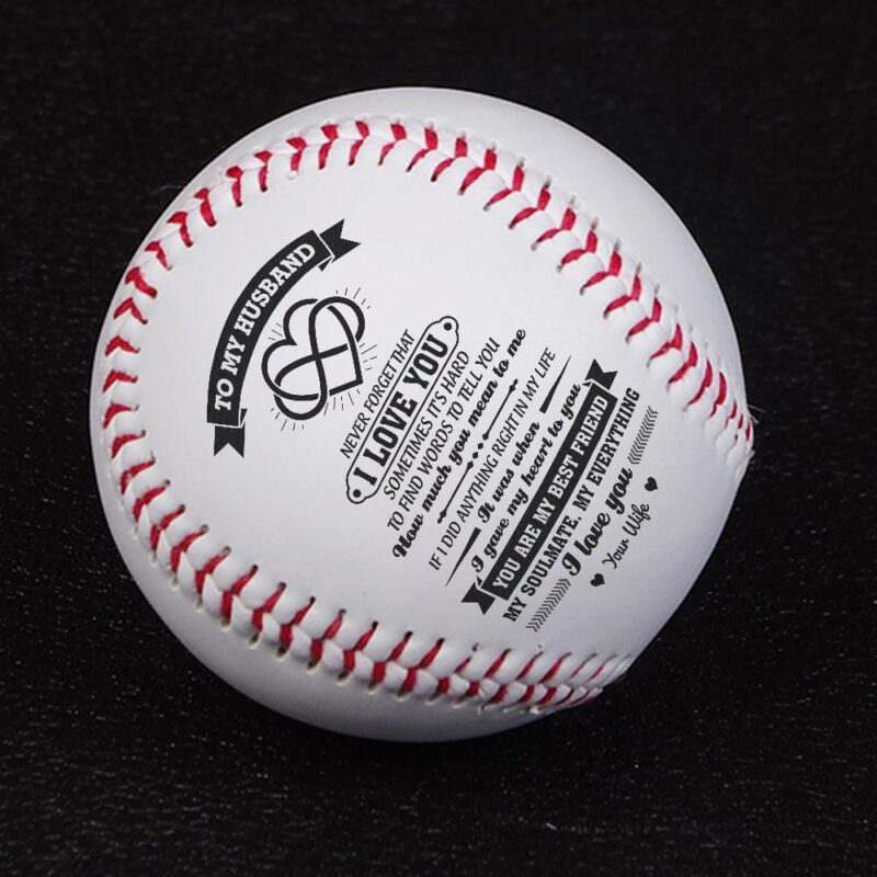 baseball to my husband never forget that i love you personalized baseball giveme gifts 12792748245053