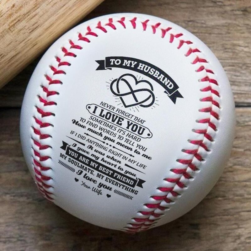 baseball to my husband never forget that i love you personalized baseball giveme gifts 12792748310589