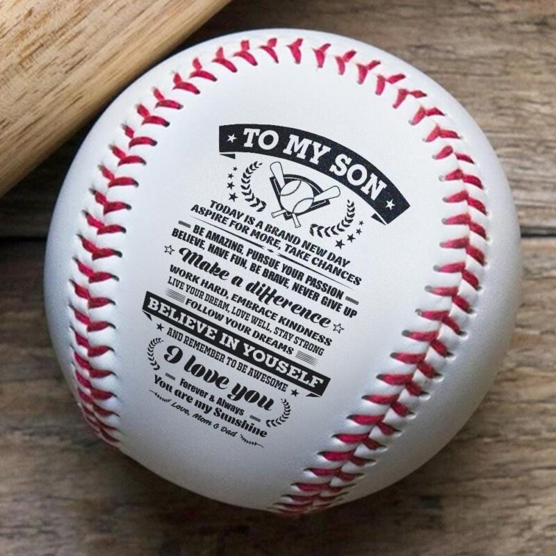baseball to my son you are my sunshine personalized baseball giveme gifts 31079147765821