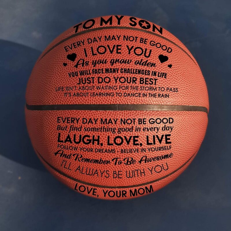 basketball mom to son i love you engraved basketball giveme gifts 31081216573501