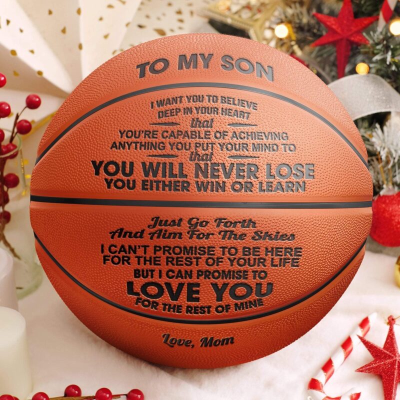 basketball mom to son you will never lose engraved basketball giveme gifts 16563574636605