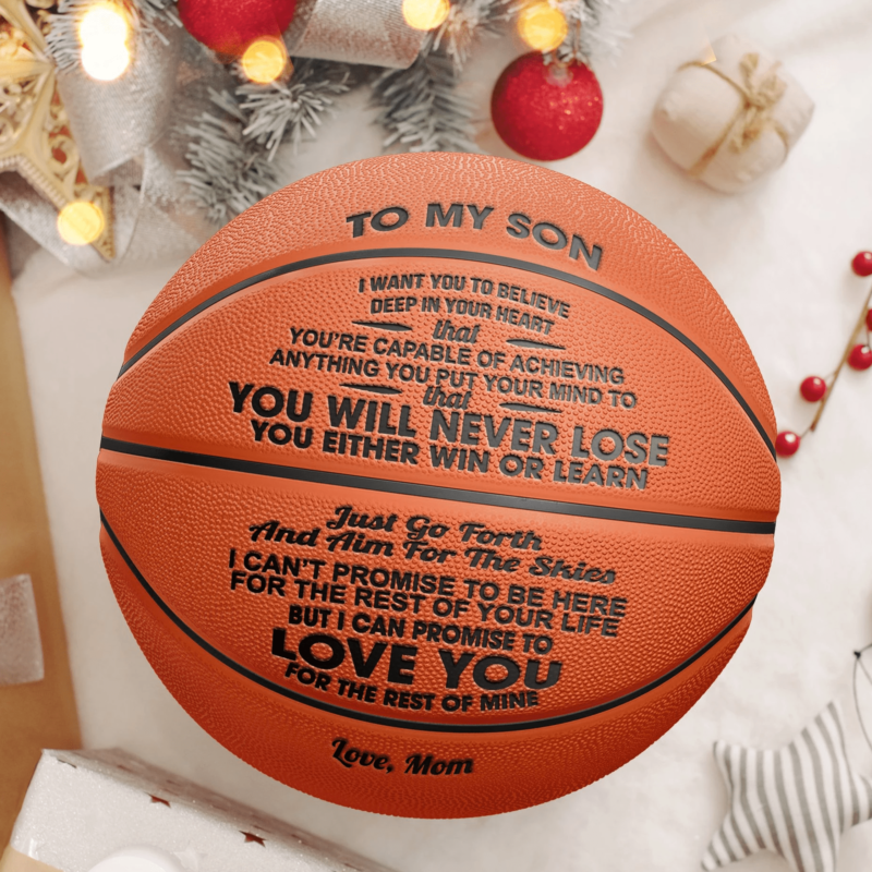 basketball mom to son you will never lose engraved basketball giveme gifts 16563574734909