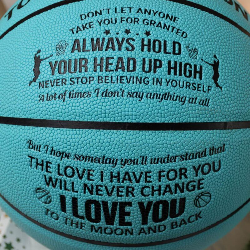 basketball to my grandson always hold your head up high personalized basketball giveme gifts 16731974631485