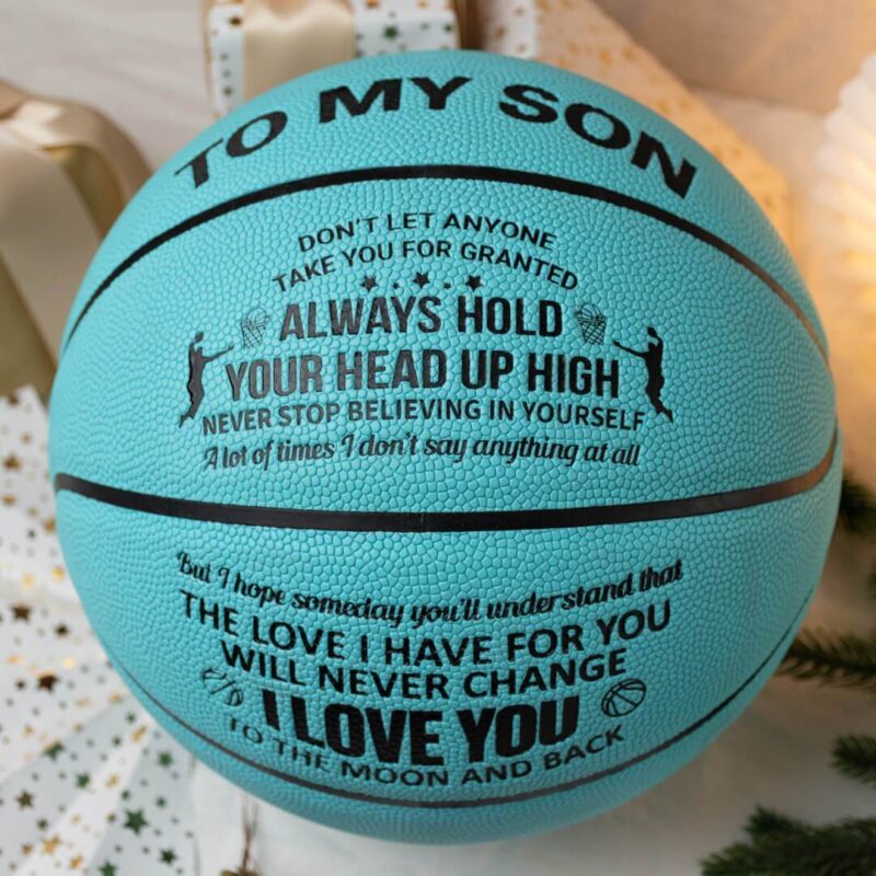 basketball to my son always hold your head up high personalized basketball giveme gifts 16730578419773