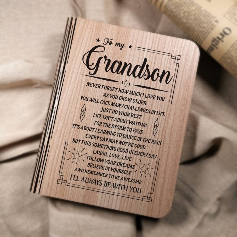 book lamp to my grandson i will always be with you led folding book light giveme gifts 13651150143549 scaled