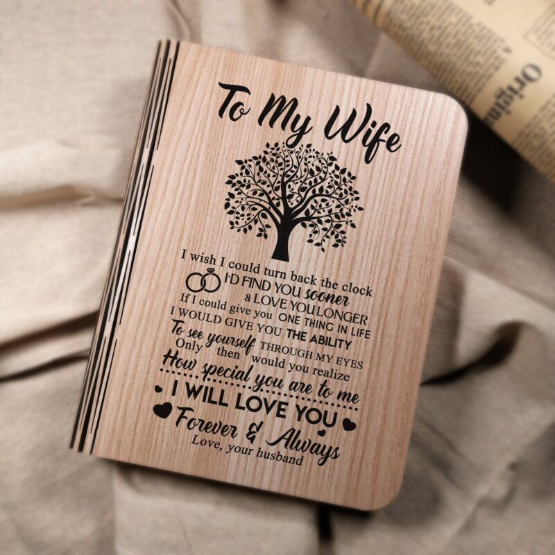 book lamp to my wife i will love you forever and always led folding book light giveme gifts 13655561470013 scaled