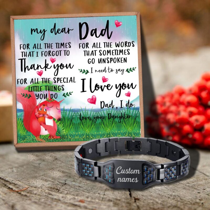 bracelets for dad daughter to dad i love you customized name bracelet giveme gifts 29735123484733