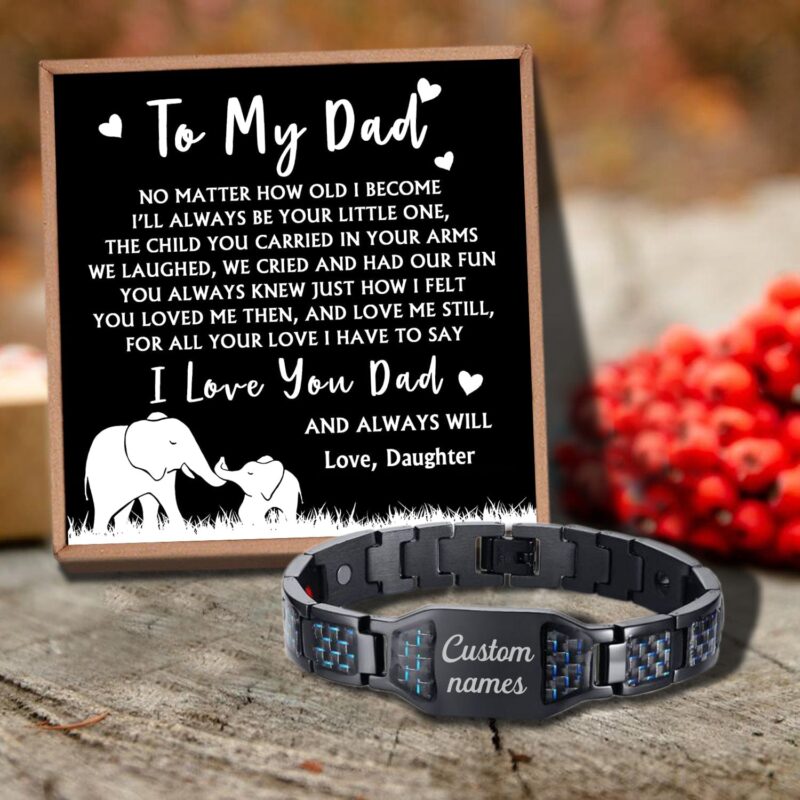 bracelets for dad daughter to dad i love you dad customized name bracelet giveme gifts 29735156285501
