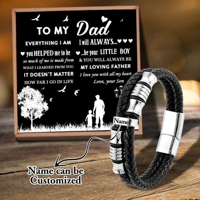 bracelets for dad son to dad your little boy personalized name bracelet giveme gifts 31180013502525