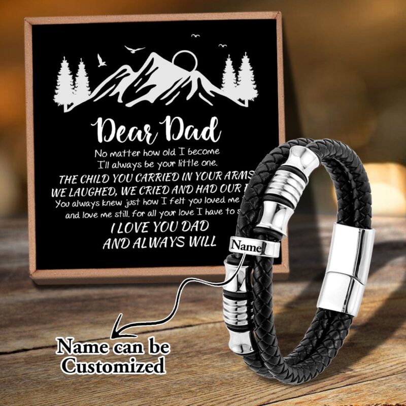 bracelets for dad to my dad i love you and always will personalized name bracelet giveme gifts 31183907684413