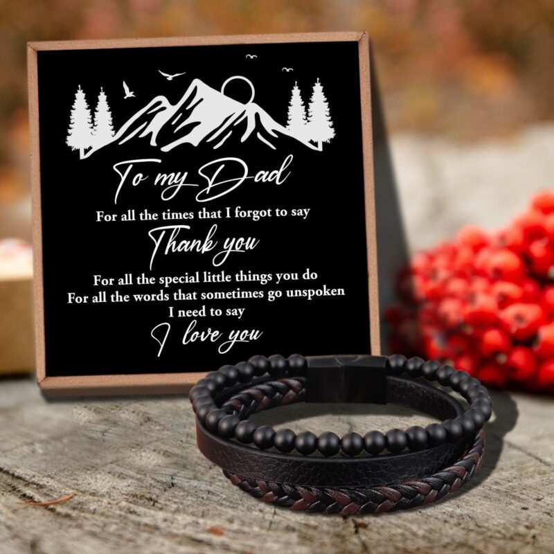 bracelets for dad to my dad i love you black beaded bracelets for men giveme gifts 29493714059325