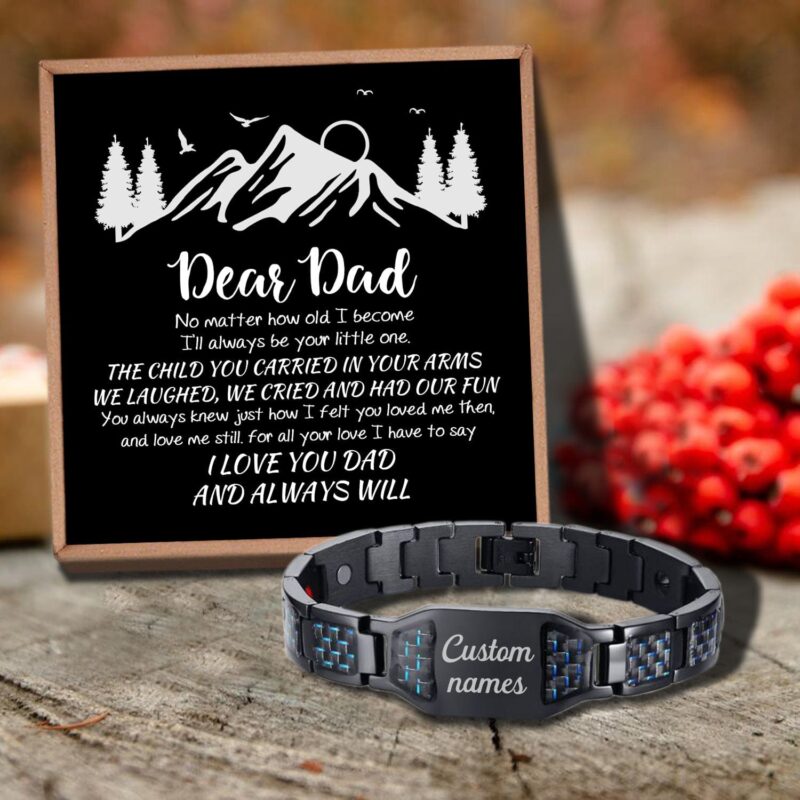 bracelets for dad to my dad i love you dad and always will customized name bracelet giveme gifts 29735456964669