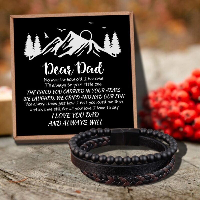 bracelets for dad to my dad i love you dad black beaded bracelets for men giveme gifts 29503046484029