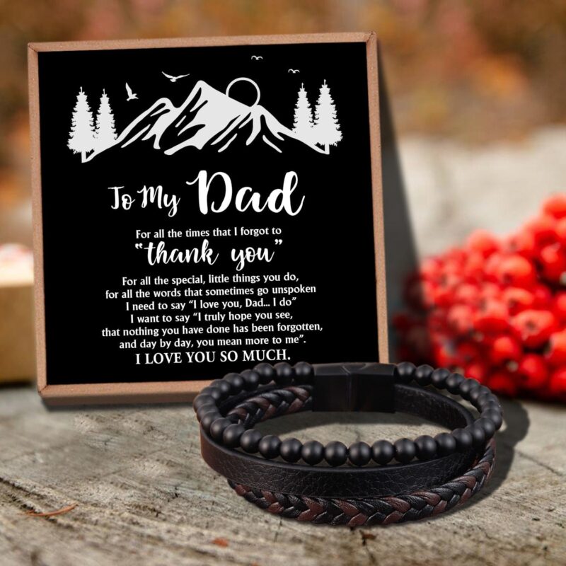 bracelets for dad to my dad i love you so much black beaded bracelets for men giveme gifts 29503013421117