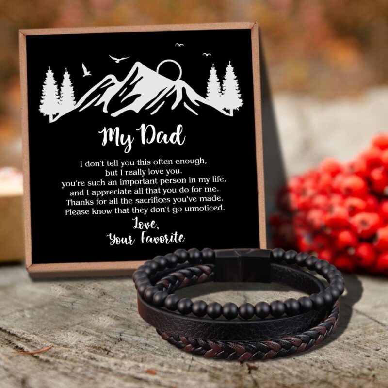 bracelets for dad to my dad i really love you black beaded bracelets for men giveme gifts 29503074074685