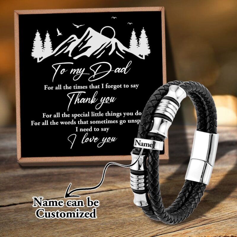bracelets for dad to my dad thank you i love you personalized name bracelet giveme gifts 31183844376637