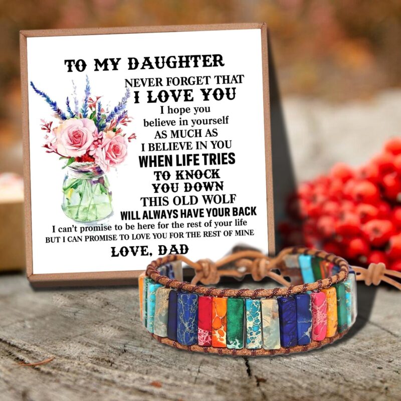 bracelets for daughter dad to daughter believe in yourself gemstones chakra bracelet giveme gifts 31072592429117