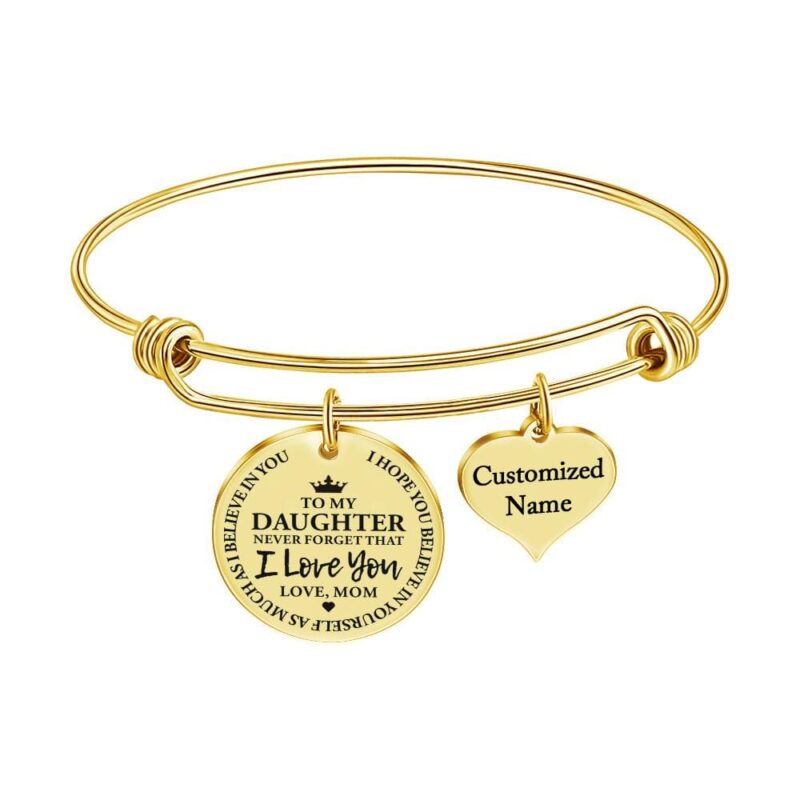 bracelets for daughter mom to daughter i love you customized name bracelet gold giveme gifts 27998857166909