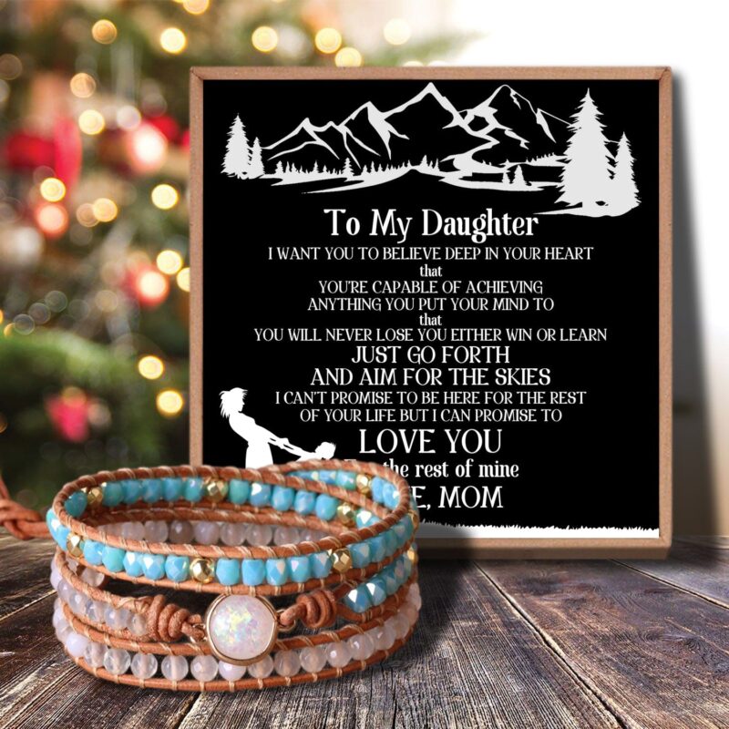bracelets for daughter mom to daughter i love you for the rest of mine crystal beaded bracelet giveme gifts 29846010363965