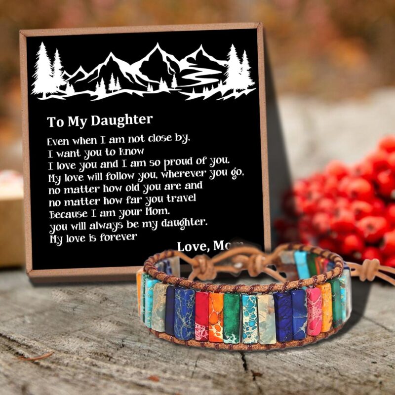 bracelets for daughter mom to daughter my love is forever gemstones chakra bracelet giveme gifts 30657318715453