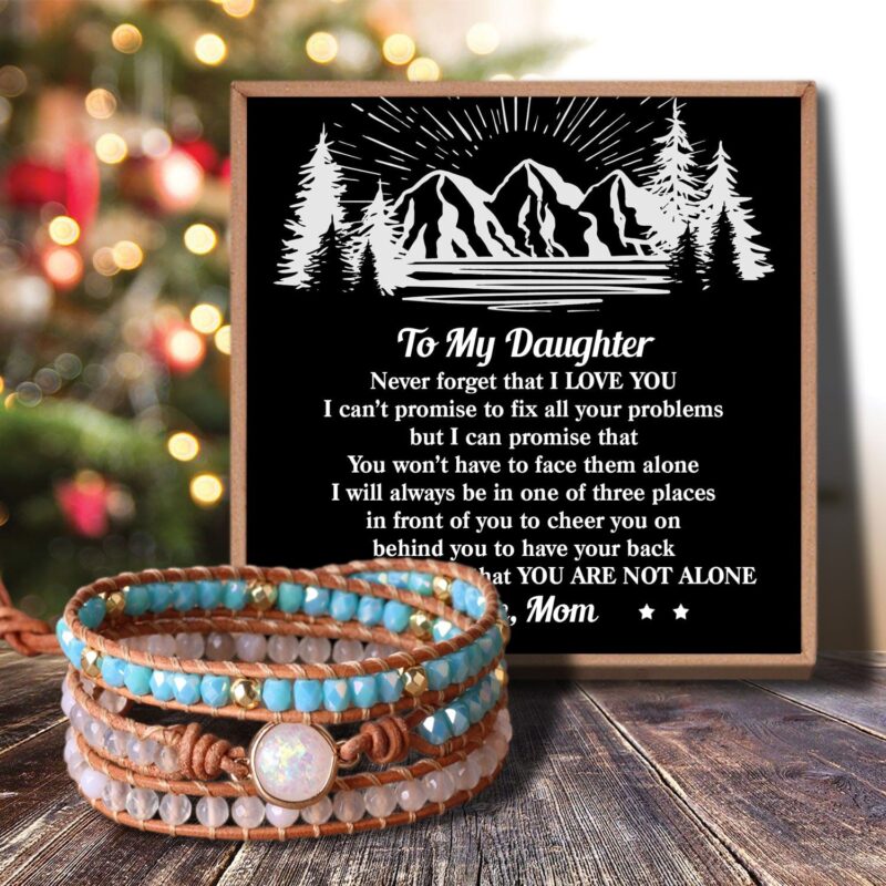 bracelets for daughter mom to daughter you are not alone crystal beaded bracelet giveme gifts 29949299556413