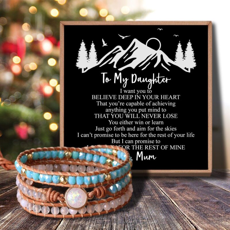 bracelets for daughter mum to daughter believe deep in your heart crystal beaded bracelet giveme gifts 29906607964221