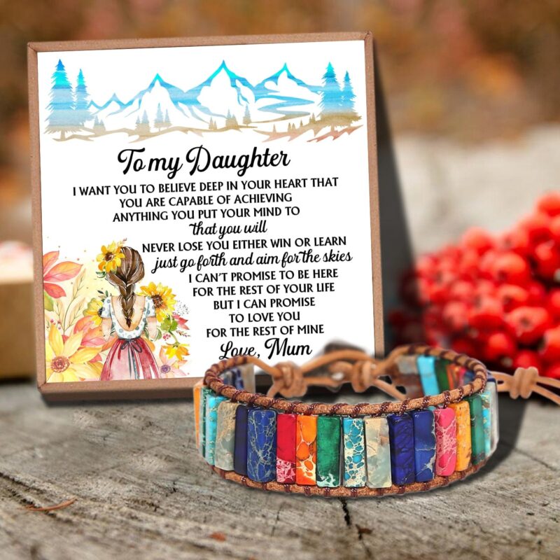 bracelets for daughter mum to daughter believe deep in your heart gemstones chakra bracelet giveme gifts 30944081248317