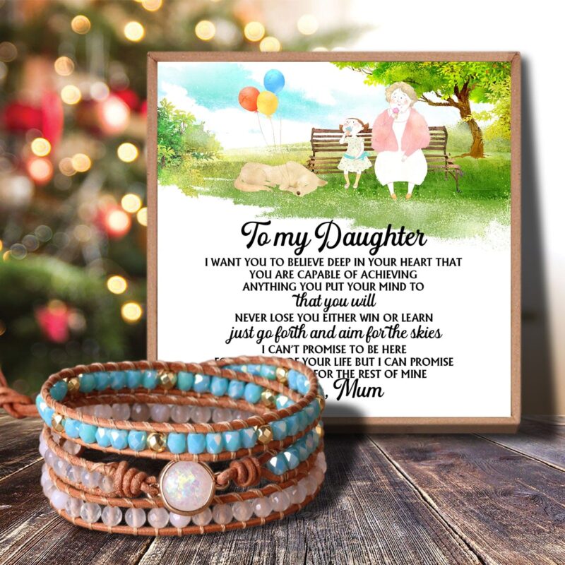 bracelets for daughter mum to daughter you will never lose crystal beaded bracelet giveme gifts 29978972946493