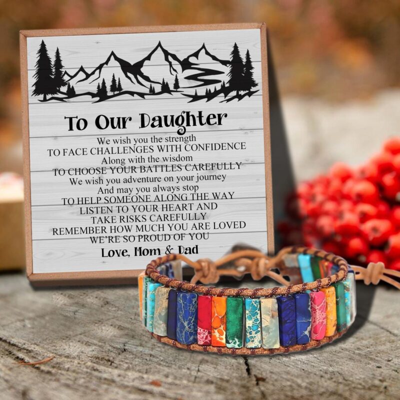 bracelets for daughter to our daughter listen to your heart gemstones chakra bracelet giveme gifts 31050333093949