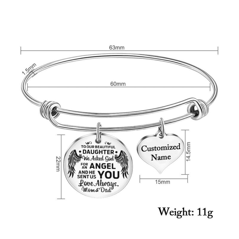 bracelets for daughter to our daughter love always customized name bracelet giveme gifts 28001107804221