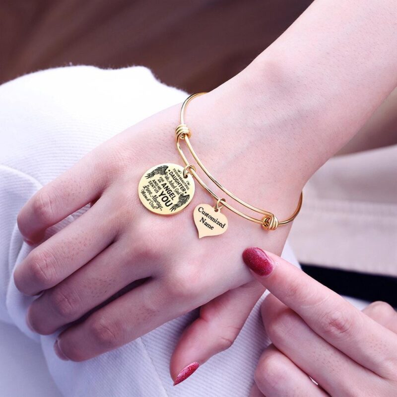 bracelets for daughter to our daughter love always customized name bracelet giveme gifts 28001108099133