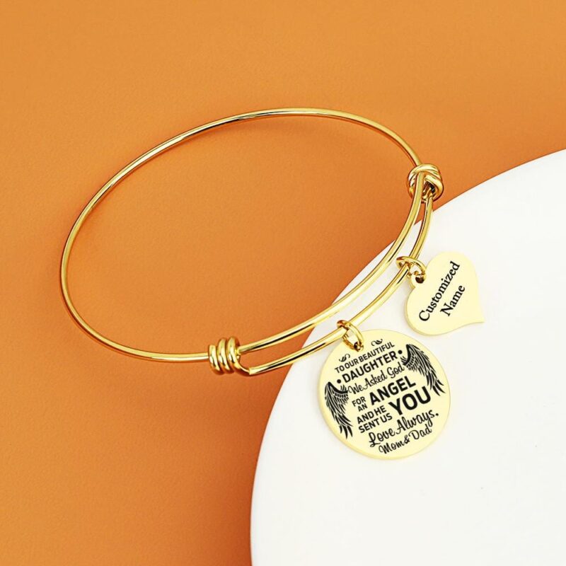 bracelets for daughter to our daughter love always customized name bracelet giveme gifts 31080298938429