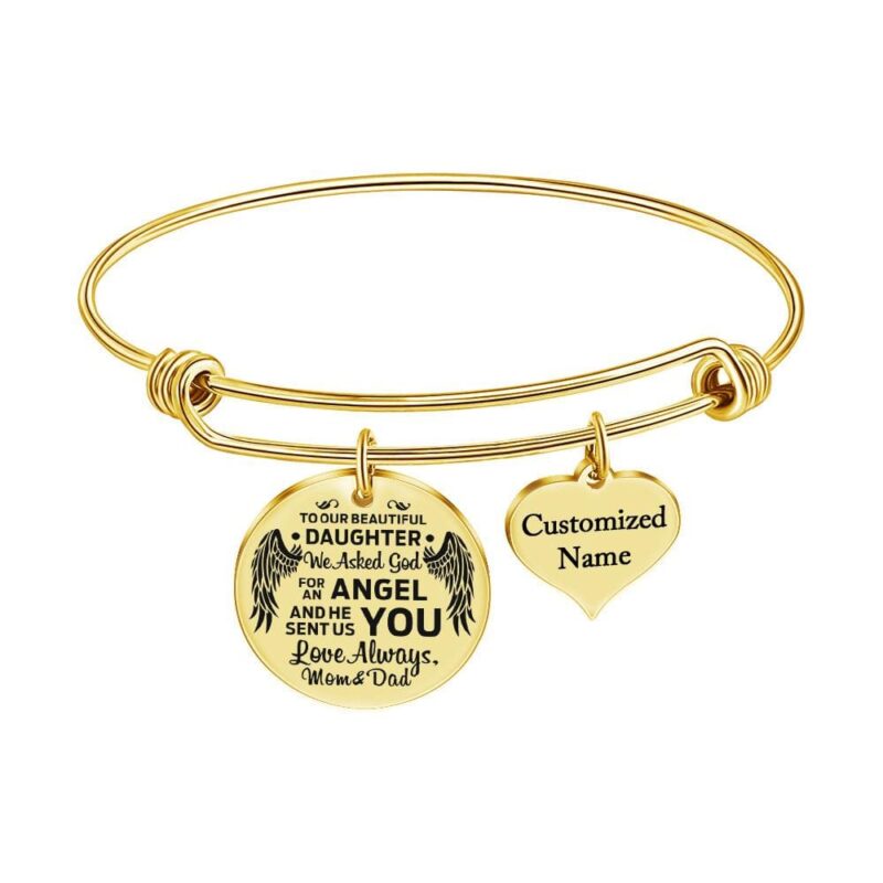 bracelets for daughter to our daughter love always customized name bracelet gold giveme gifts 28001108164669
