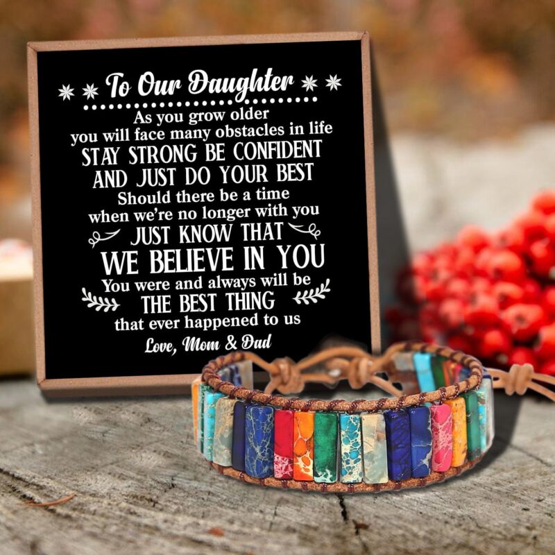 bracelets for daughter to our daughter we believe in you gemstones chakra bracelet giveme gifts 30628704485437