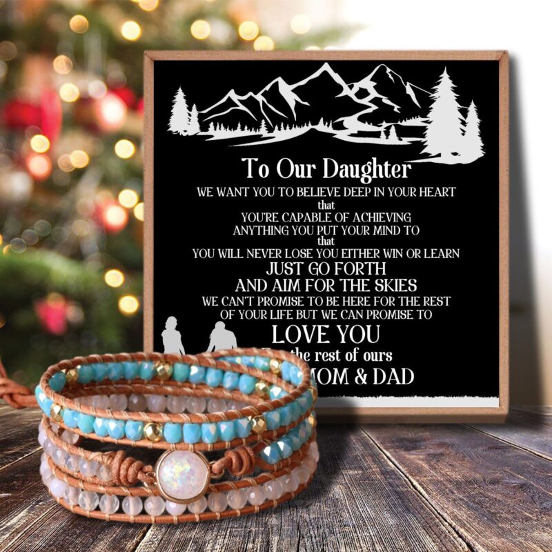 bracelets for daughter to our daughter we love you for the rest of ours crystal beaded bracelet giveme gifts 31081115451453